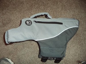 NEW FRIENPERRO DOG LIFE PRESERVER SIZE S GREY WITH HANDLE 