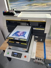 Mimaki UJF-3042 UV flatbed printer, heavily modified for bulk ink