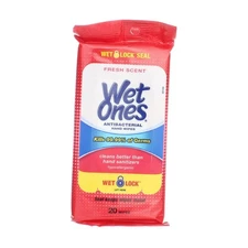 6 Pack Wet Ones Antibacterial Hand Wipes, Fresh Scent, 20 Ct