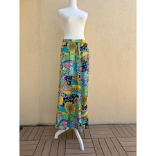1960's Bright Multicolored Floral Wrap Skirt