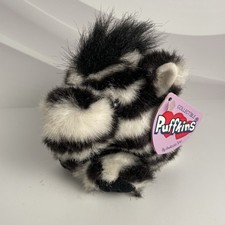 Vintage Swibco 1997 Puffkins Zack the Zebra Plush Toy with Tag Stuffed Animal
