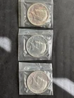 (3) 1964 Kennedy Half Dollars 90% Silver Uncirculated Out Of A Mint Set, Sealed