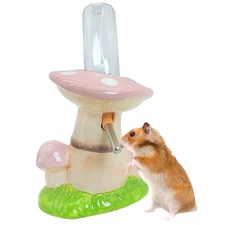 Mushroom Ceramic Hamster Water Bottle 80ML Automatic Gerbil Water Bottle Non ...