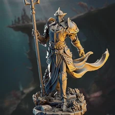 DM Stash Miniature Male Elf Paladin of the Sea Fighter Warrior DnD Fantasy RPG