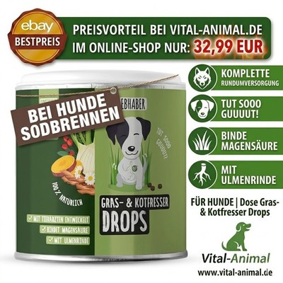 Gras und Kotfresser Drops natürlich gegen Sodbrennen von Tierliebhaber 350g