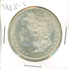 Much better date, 1888-S Morgan dollar - UNC with hazy color.