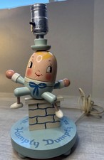 Vintage Humpty Dumpty Lamp Nursery Child's Baby Room Nursery Plastics Inc