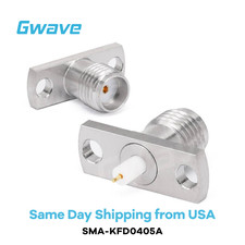 SMA Female Connector for PCB with 2 Hole Flange, DC - 26.5GHz