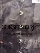 Corset Story Black Underbust Corset XL W32 Hook & Eye Back Lace-Up