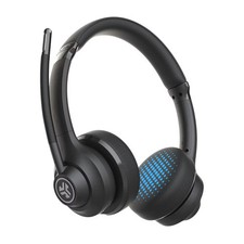 JLab GO Work Wireless  Wired On-Ear Headset - Black: USB-C Connection Bluetooth