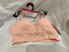 Wonder Nation Girl Seamless Light Pad Bralette 2-Pack Pullover Peach/Wh Bra