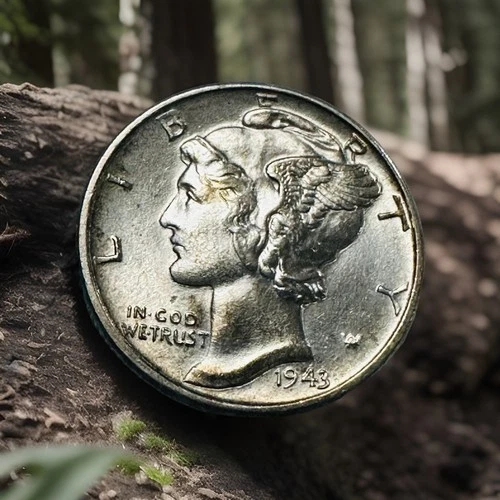 1943 P Mercury Dime Brilliant Uncirculated 90% Silver  BU  # MD 1943 (579-67)