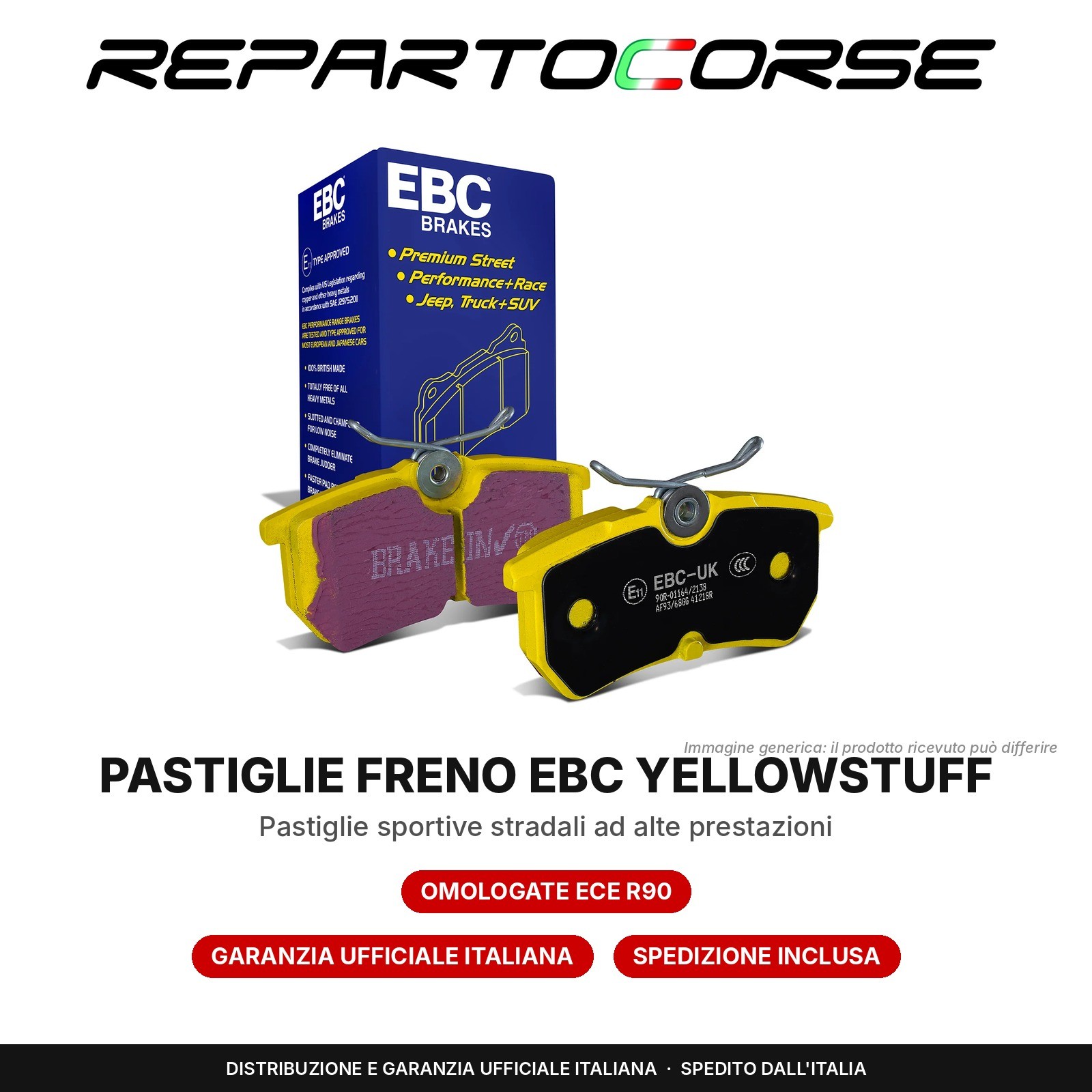 PASTIGLIE EBC YELLOWSTUFF POST. BMW 3 Series (E90) 330 3.0 2007>2010 DP41588R - Immagine 35