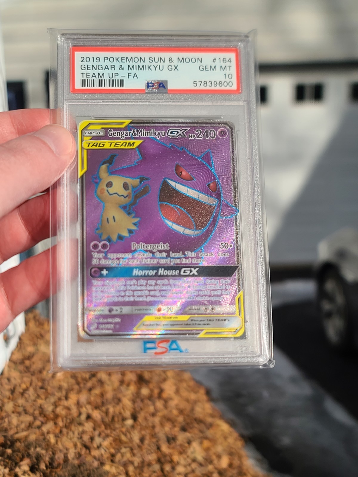 Pokemon Gengar & Mimikyu GX Team Up Full Art #164 PSA 10 Gem Mint