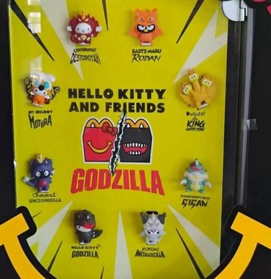 2026 McDonald s Hello Kitty Godzilla Happy Meal Figure Set of 8 PRESALE