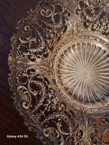 WONDERFUL ART NOUVEAU ERA WHITING STERLING SILVER 7" RETICULATED BOWL #3046 - 第 3/14 張圖片