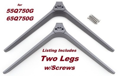 New TCL 55Q750G 65Q750G Stand Legs w/Screws [A01586-0 / 40105