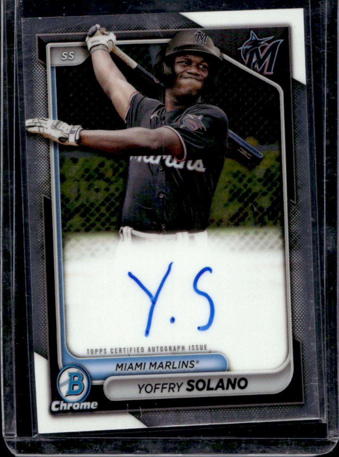 2024 Bowman Chrome Yoffry Solano Prospect Auto #CPA-YS Marlins