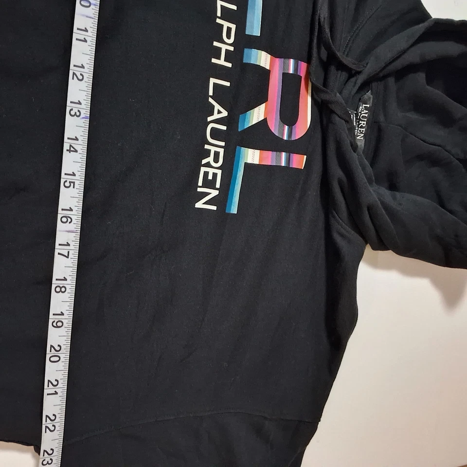 Moletom com capuz Lauren Ralph Lauren logotipo French Terry - Polo preto pettite médio - Imagem 4 de 4