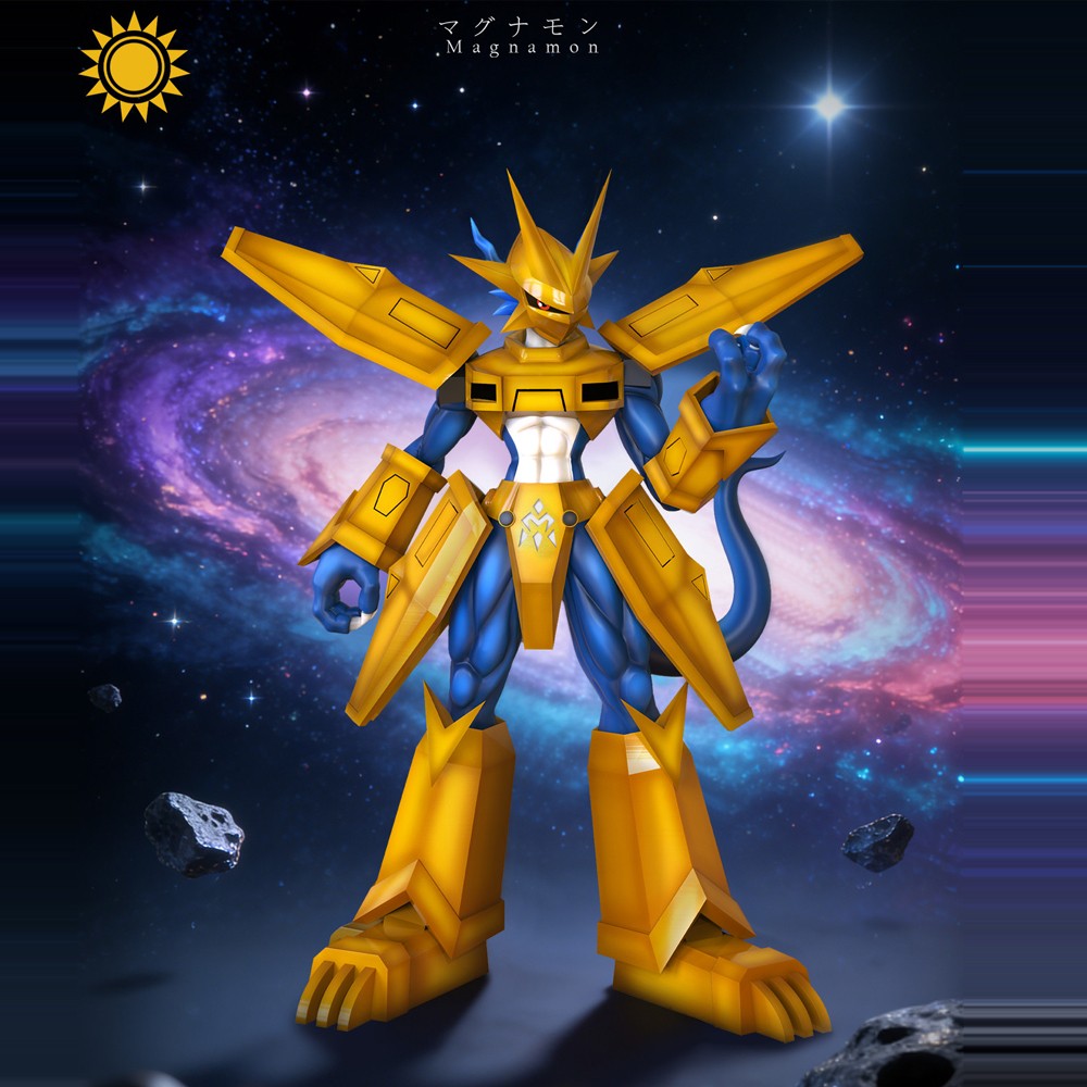 Sun Studio Digimon Magnamon Model Pre-order Painted H34cm