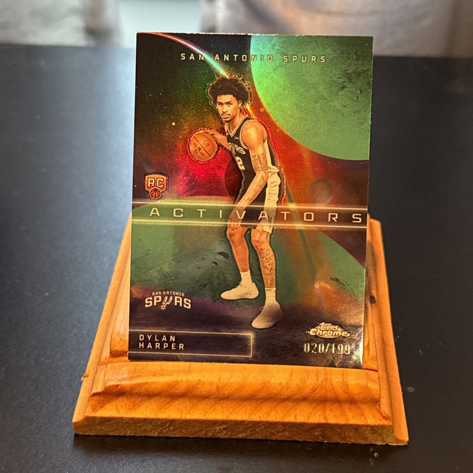 2025-26 Topps Chrome Basketball  Aqua Activators /199 AC-12 Dylan Harper Spurs