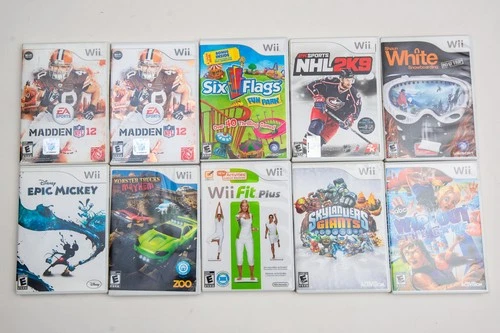 Nintendo Wii Mixed Game Lot of 12 - Wii Sports, Epic Mickey, Madden 12, etc..
