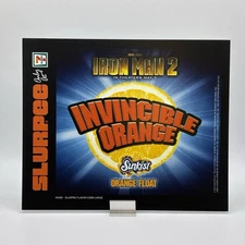 Original Iron Man 2 Invincible Orange Slurpee Card Sunkist Marvel From 2010