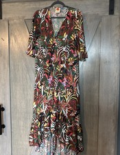 Anthropologie Farm Rio Fiesta Wrap Maxi Dress Tropical Multi Women’s Size M