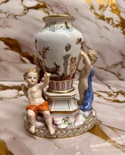 Antike Meißener Figurengruppe Porzellanfigur Die Drei Putten Engel 1.wahl Top