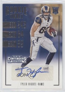 2016 Panini Contenders Rookie Ticket Tyler Higbee #127 Rookie Auto RC