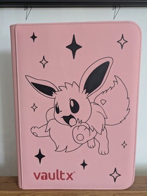 Vault X - 9 Pocket eXo-Tec Zip Binder Ordner - Pink Pokemon Eevee