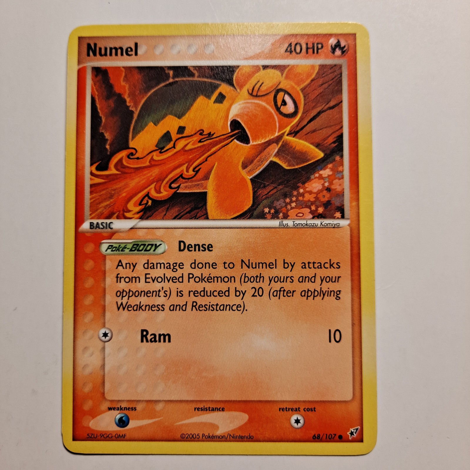 Numel Pokemon Card HP 40 68/107 Regular 2005