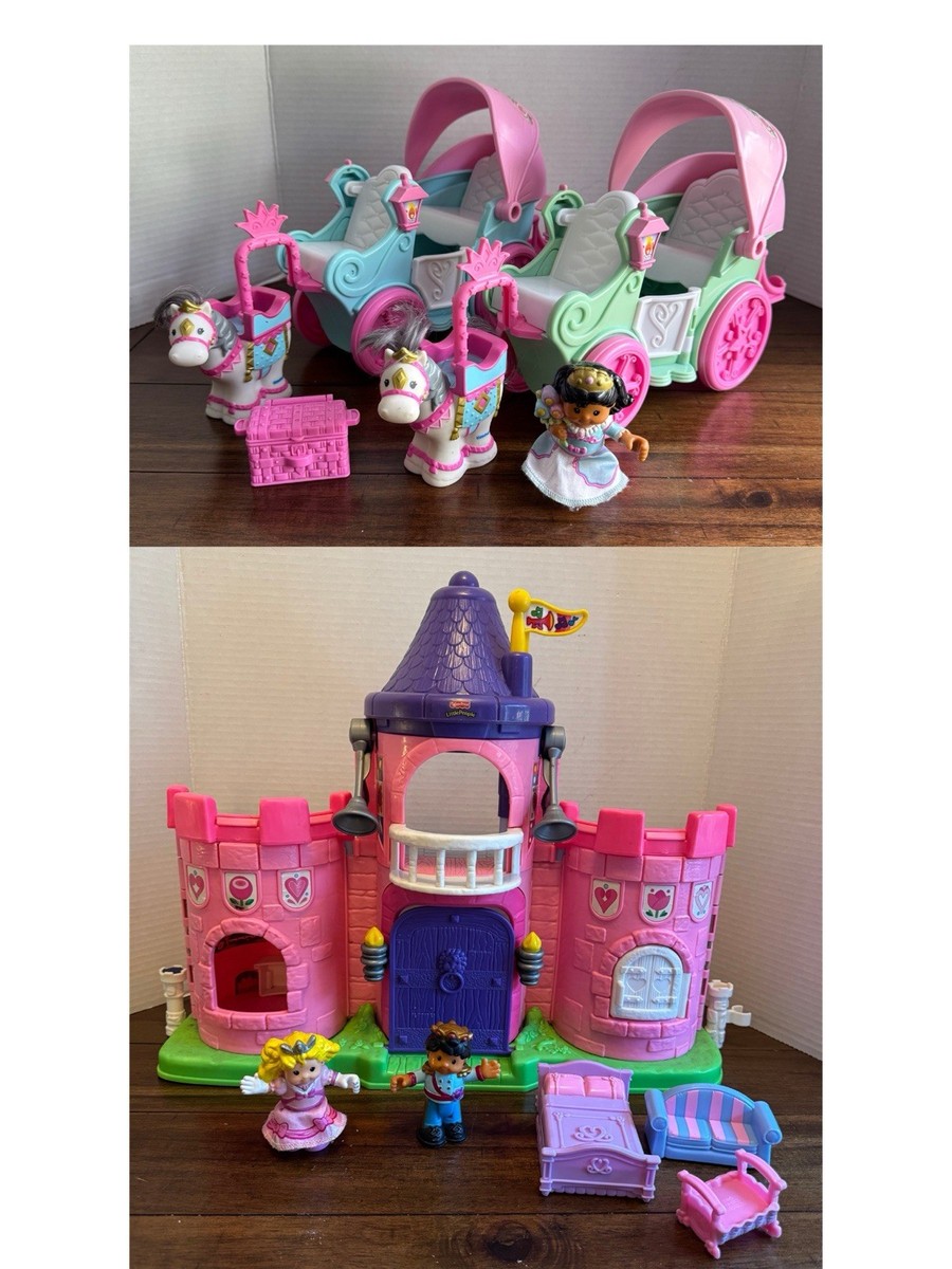 Vintage 2004 Fisher Price Little People Lil' Kingdom Castle Pink