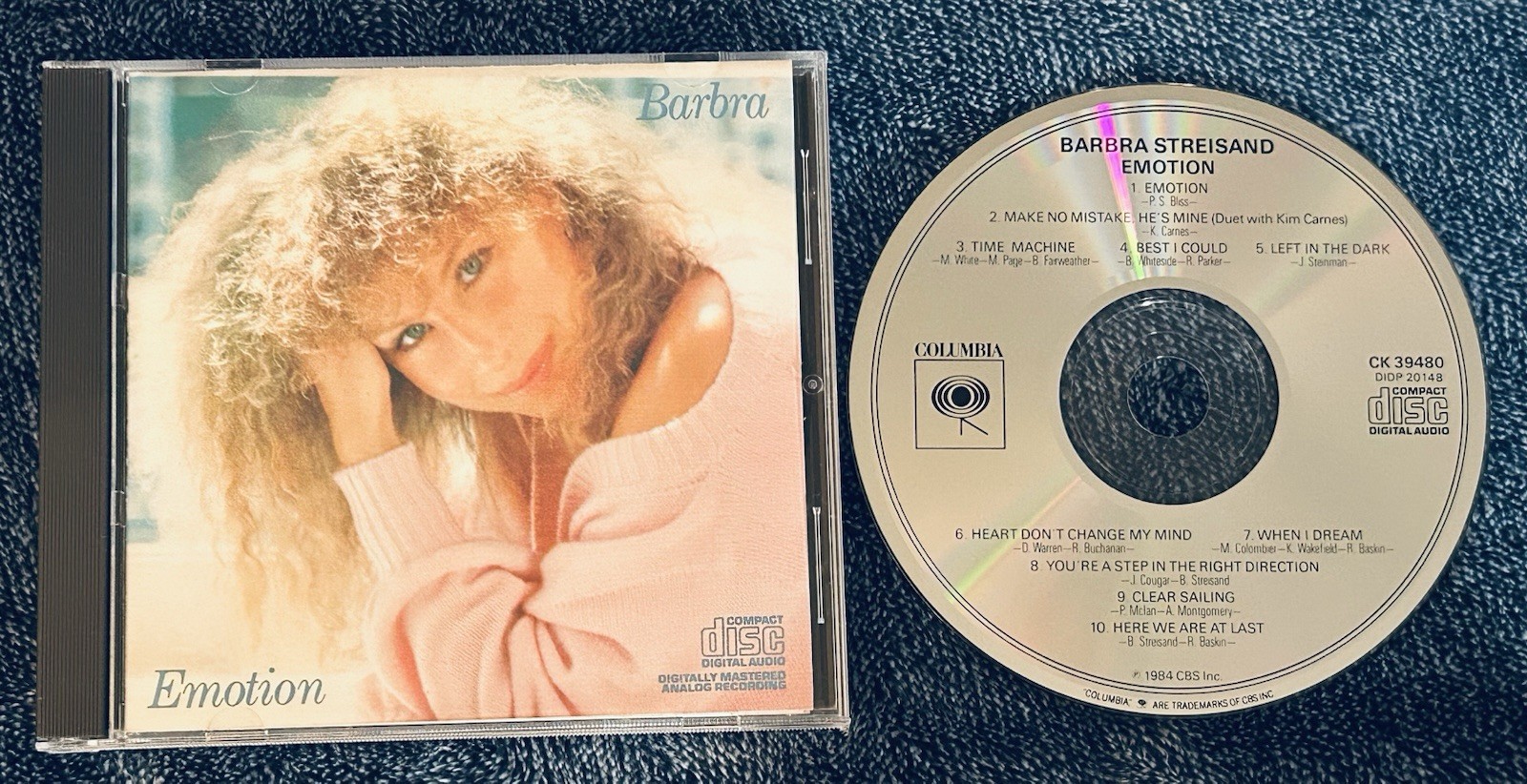 Barbra Streisand - Emotion CD, 1984, Columbia, FIRST USA PRESS - DADC, MINT COND