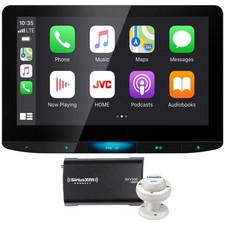 JVC KW-Z1000W HD Radio Receiver with 10.1" HD Monitor, Satellite Radio Bundle