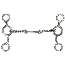 Showman Junior Cowhorse Bit w/ Twisted Wire Dogbone Snaffle