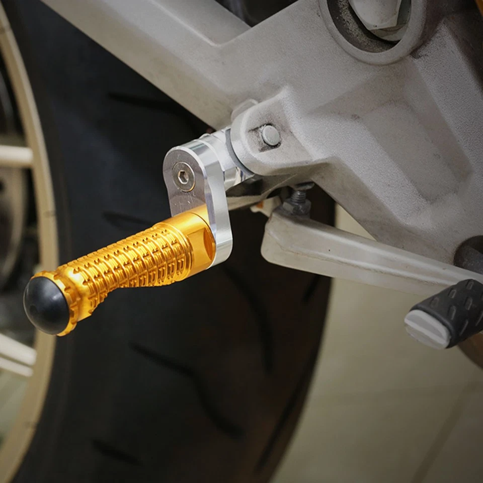 Clavijas de pie delanteras doradas elevables MPRO 1 pulgada para VFR 800F Interceptor 98-17 18 19 Foto 4 de 4