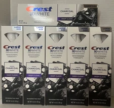 6× Crest 3D White Whitening Therapy Charcoal Deep Clean Toothpaste, 4.6 oz