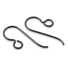 50-Pack Black Niobium Ear Wires, Hypoallergenic Professional Jewelry Supplies