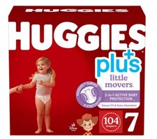 Huggies Plus  Diaper Size : 7 41 lb , 104 Count