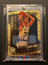 2024 Panini Prizm Black Larry Bird Gold Vinyl Auto 5/5 ! 1/1 FOTL Hall Of Fame