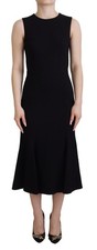 Dolce & Gabbana Black Women's Sheath Flare Viscose Women's Dress Authentic