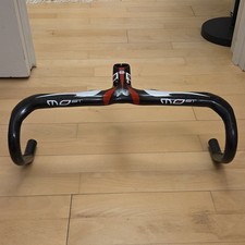 MOST Carbon Fibre Drop Handlebar 31.8mm Clamp Black/White/Red