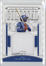 2020 Panini National Treasures Colossal Materials /99 Cavan Biggio #CM-CB 1v2