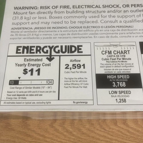 Hunter Fan 44 inch Low Profile Brushed Nickel Ceiling Fan with Light and Remote - Picture 10 of 12