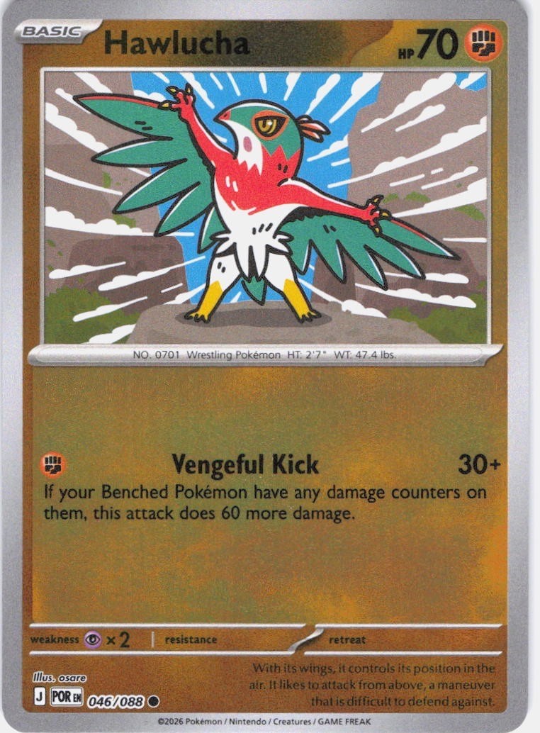 Hawlucha - 046/088 - Perfect Order - Reverse Holo - NM/M