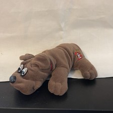 Vintage Pound Puppies Plush Toy Floppy Puppy Stuffed Animal Tonka 1980s Brown