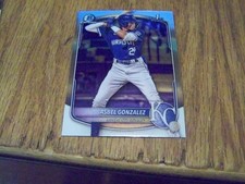 ASBEL GONZALEZ  1ST BOWMAN 2025 BOWMAN CHROME BASEBALL CARD #BCP-4