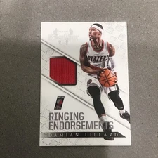 2014-15 Panini Excalibur Ringing Endorsements Damian Lillard jersey Patch￼￼