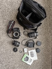 Canon EOS Rebel T2i DSLR Kit 18-55mm  55-250mm Lenses, Bag, Battery